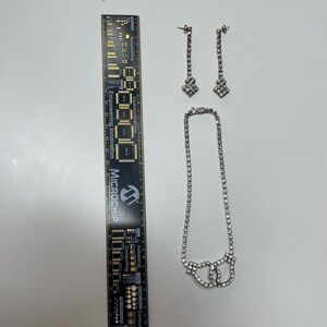 VTG Rhinestone Choker and Earrings